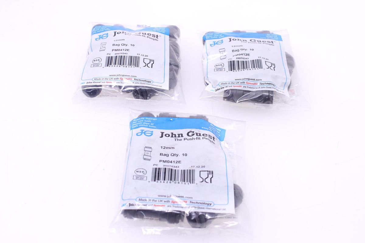 Usado Racores John Guest PM0412E 12mm - 30 Unidades