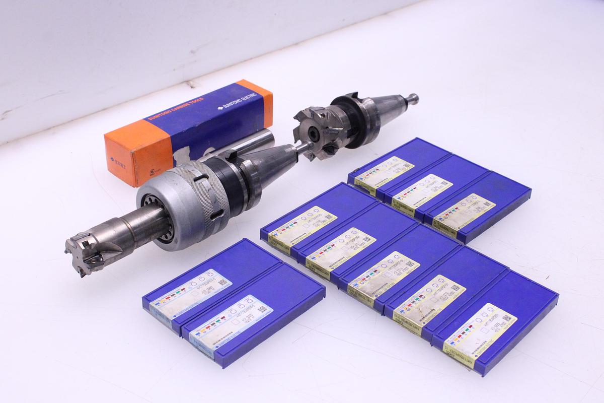 Usado Fresas Con Cono ISO 40 + Plaquitas de Widia AXET / AXMT170508