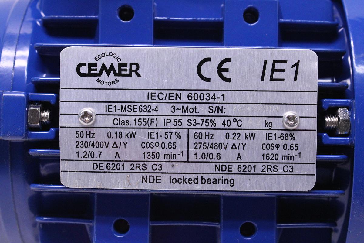 Usado Motor Trifasico CEMER IE1-MSE 632-4