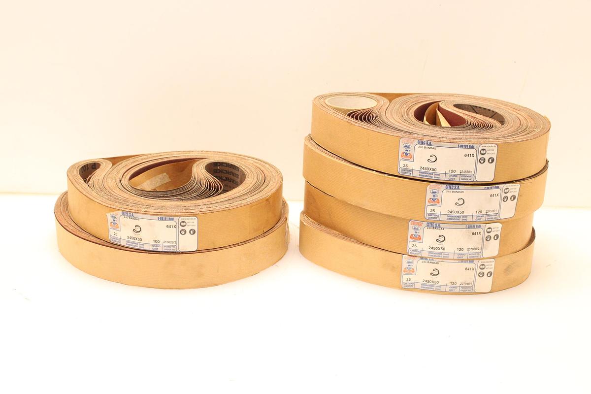 Usado Lote Bandas Abrasivas STARCKE ERSTA 2450x50 mm - 6 Paquetes