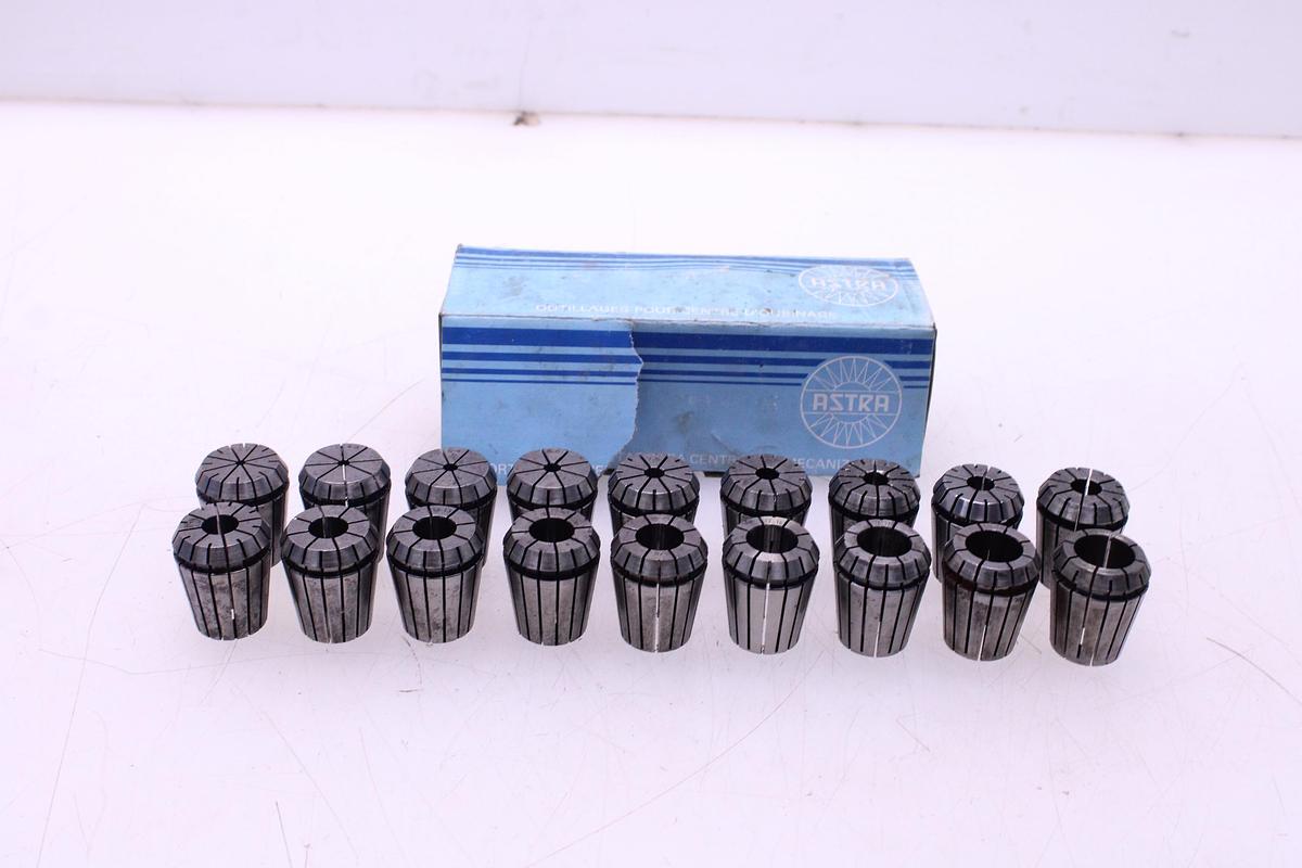 Usado Juego Completo Pinzas Resorte ER32 18 pcs + Cono ISO 40 ASTRA