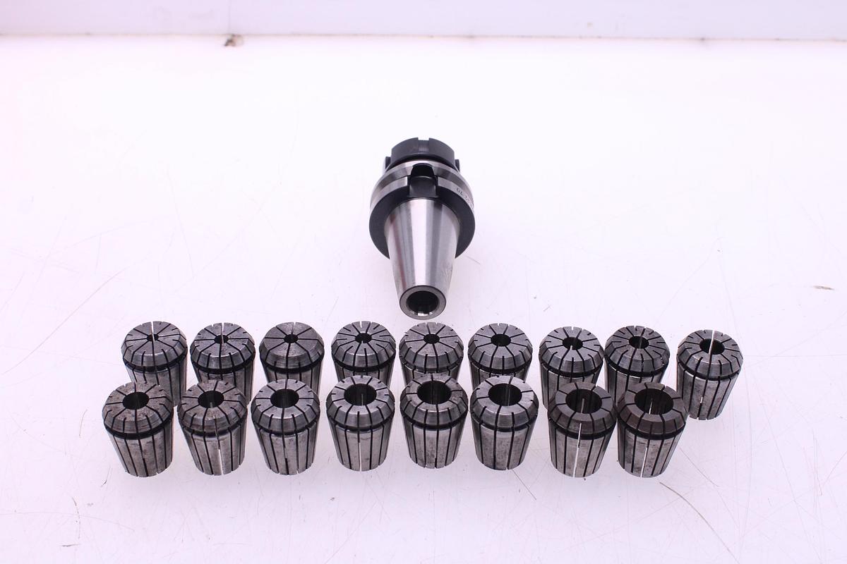 Usado Juego Pinzas Resorte ER32 "17 pcs" + Cono ISO 40 ASTRA
