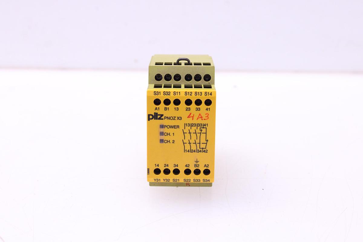 Usado Relé de Seguridad Pilz PNOZ X3 24VAC24VDC 3n/o 1n/c 1so