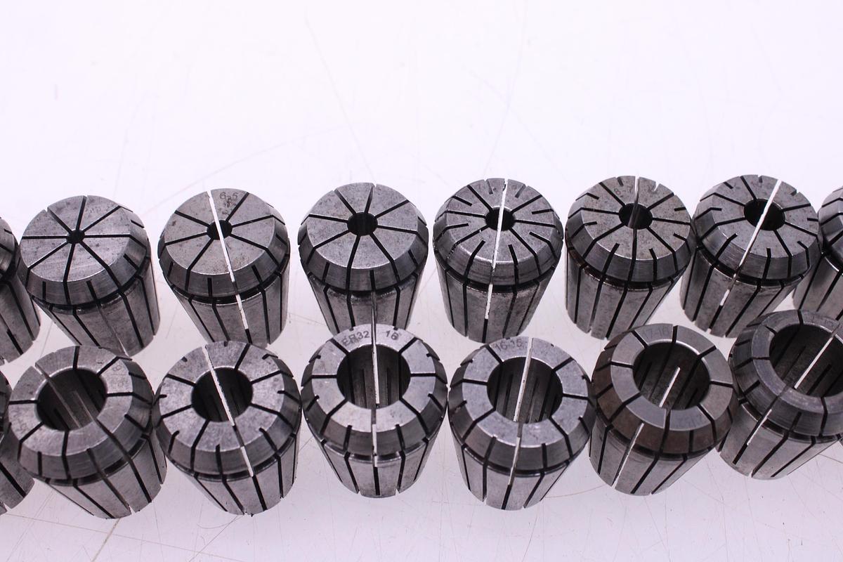 Usado Juego Pinzas Resorte ER32 "19 pcs" + Cono ISO 40 ASTRA
