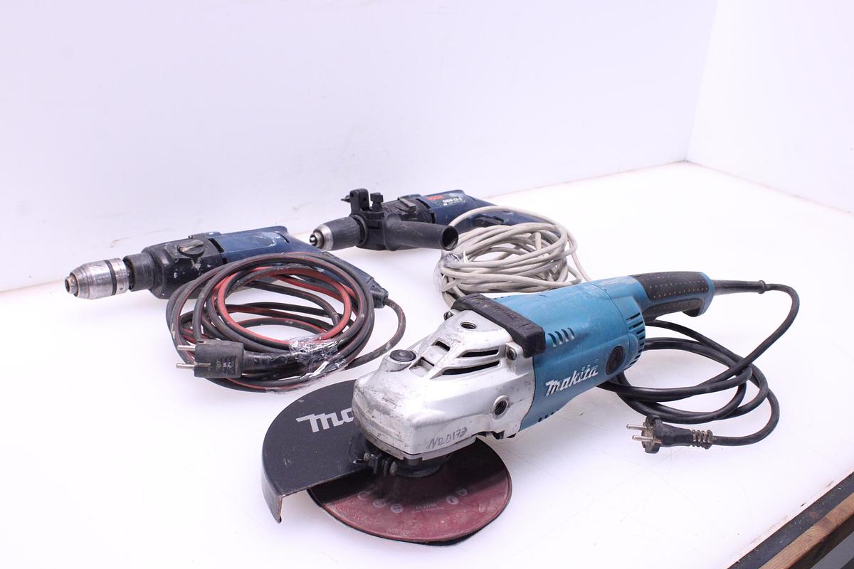 Usado Juego Taladros Bosch GBM 13-2 + Amoladora Makita GA9020S