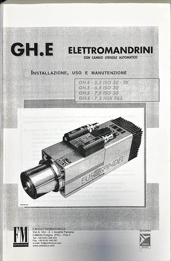 Usado Manual Instrucciones Centro Mecanizado TEKNA 426/1
