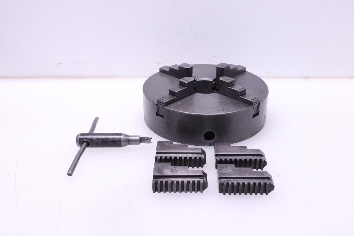 Usado Plato de Torno 4 Garras 265 mm + Juego 4 Garras