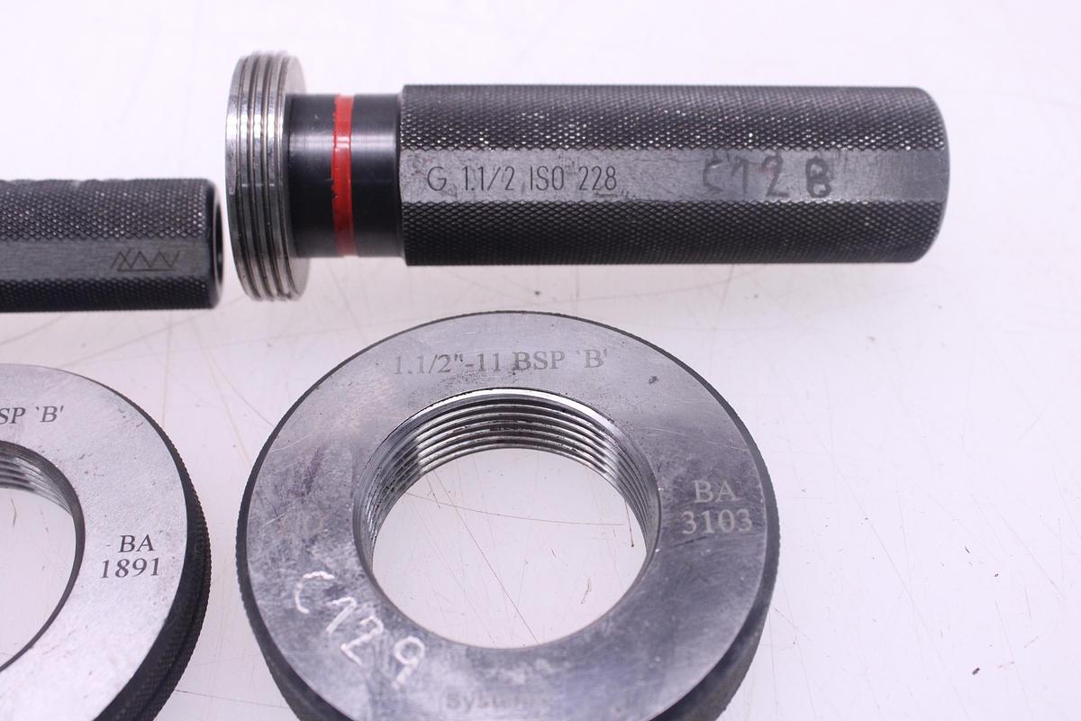 Usado Calibre de Rosca 1.1/2"-11 BSP + Tapones de Rosca