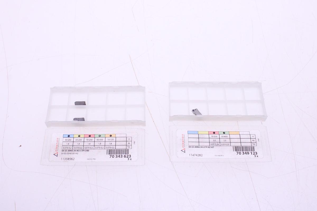 Usado Placa Tronzado Ceratizit XLCFN 3203-SX3 y plaquitas de Widia