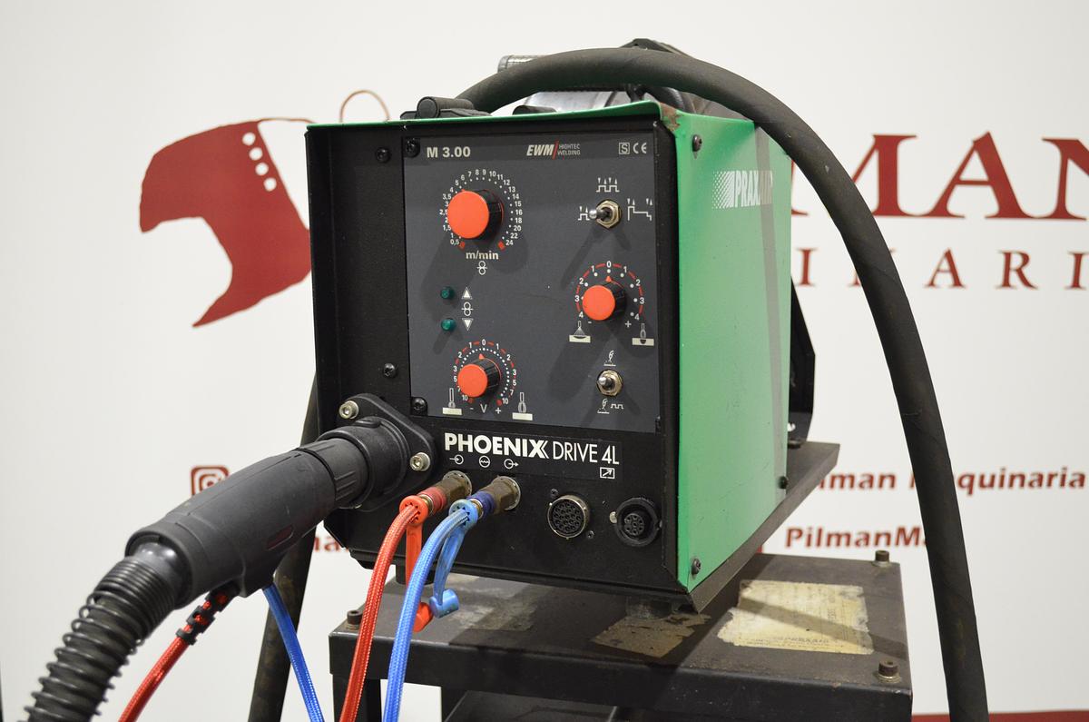 Usado Maquina soldar mig pulsada Praxair - Ewm Phoenix 400 con devanadera Phoenix Drive 4L