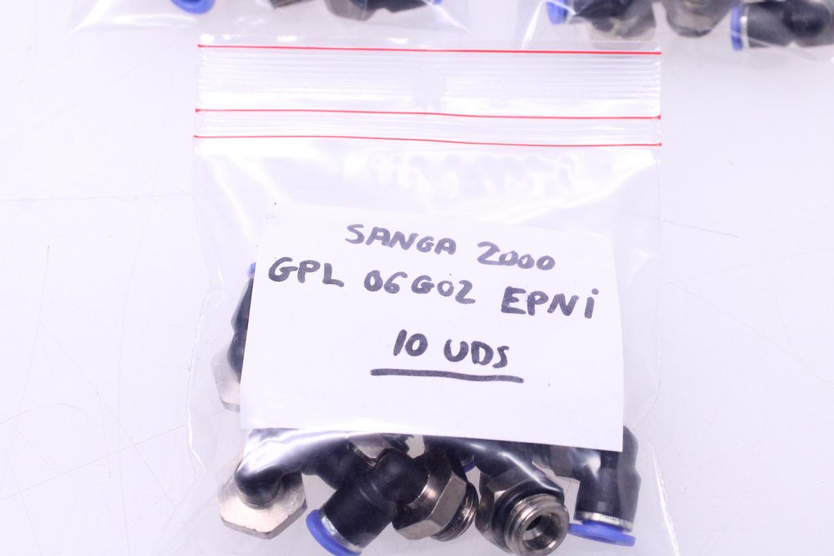 Usado Racores Codo Macho M6 + Rosca 1/4" - 30 Unidades Sang-A GPL 06G02