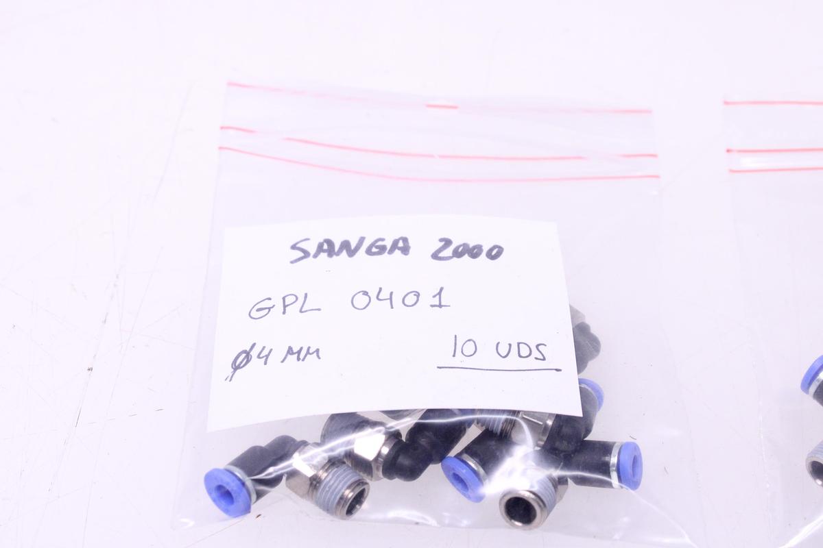 Usado Racores Codo Macho M4 + Rosca 1/8" - 20 Unidades Sang-A GPL 0401