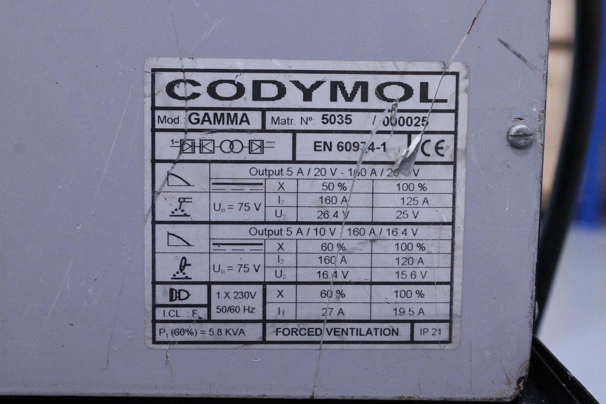 Usado Equipo de Soldadura CODYMOL TIG 160MS/HF 