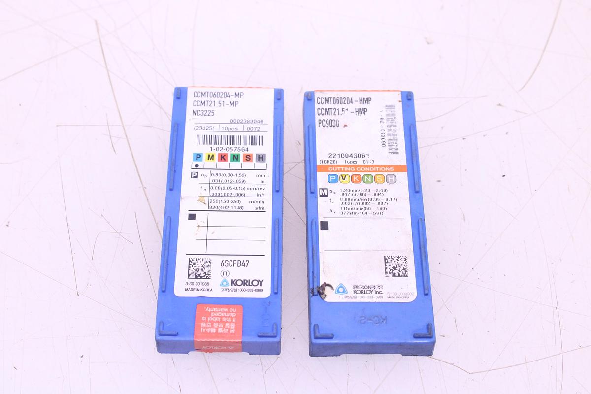Usado Plaquitas de Widia Korloy CCMT060204