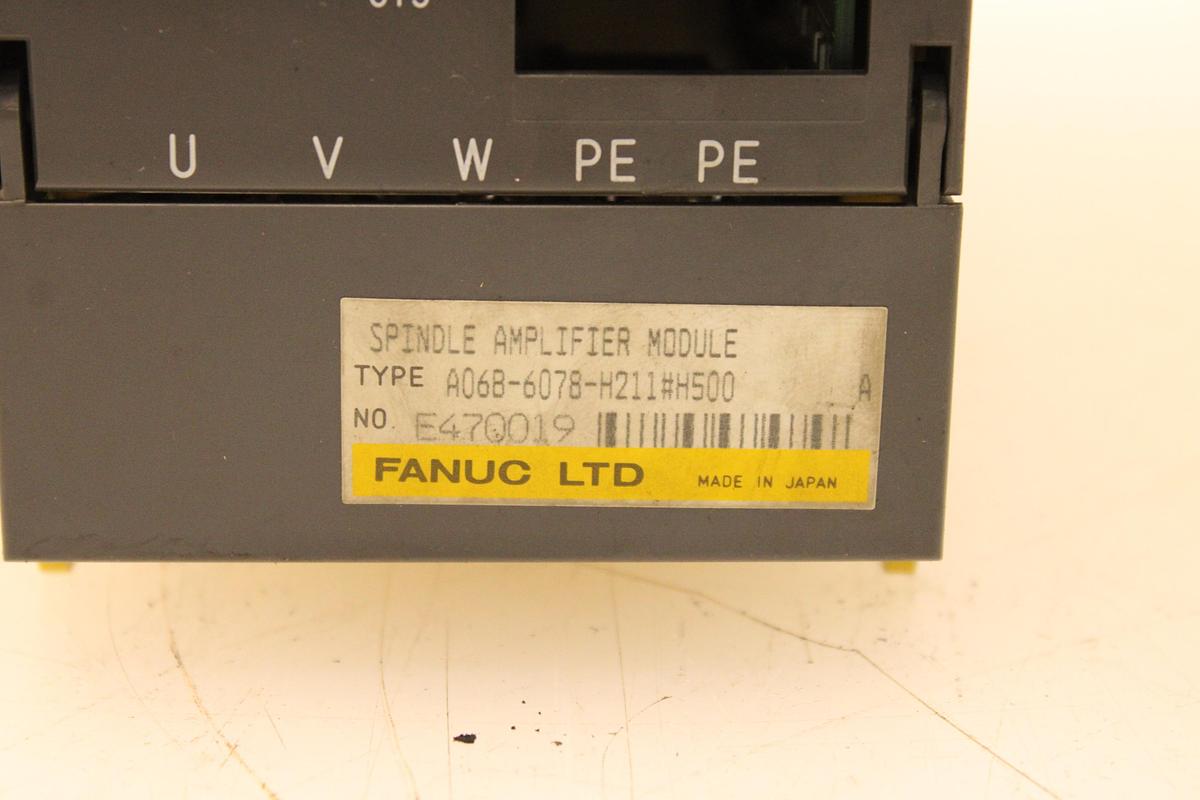 Usado Modulo Amplificador de Husillo FANUC A06B-6078-H211#H500