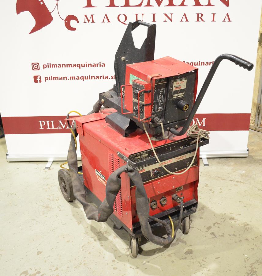 Usado Maquina soldar MIG Lincoln Idealarc CV400-I con devanadera LN 742