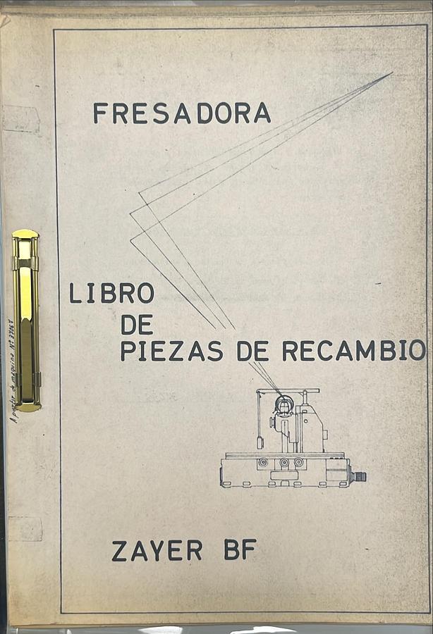 Usado Manual de Instrucciones Fresadora Zayer 3000 BF