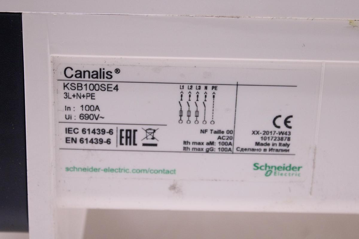 Usado Cofre de derivación para fusible Schneider Electric KSB100SE4