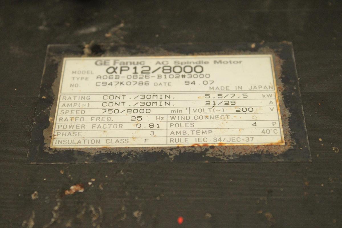 Usado Motor Husillo FANUC A06B‑0826‑B102#3000