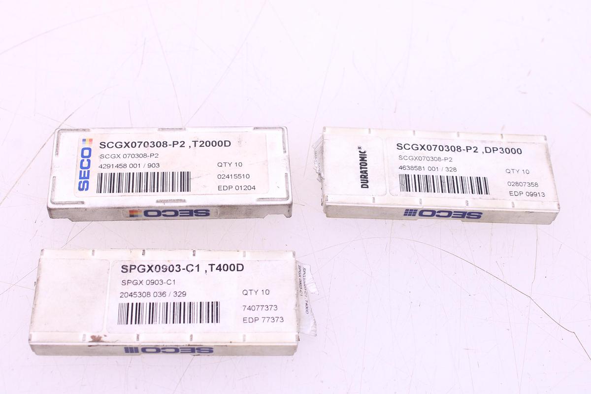 Usado Fresa 25mm y Fresa SECO 215.49-2016.3-09 + Widias SPGX0903 / SCGX070308
