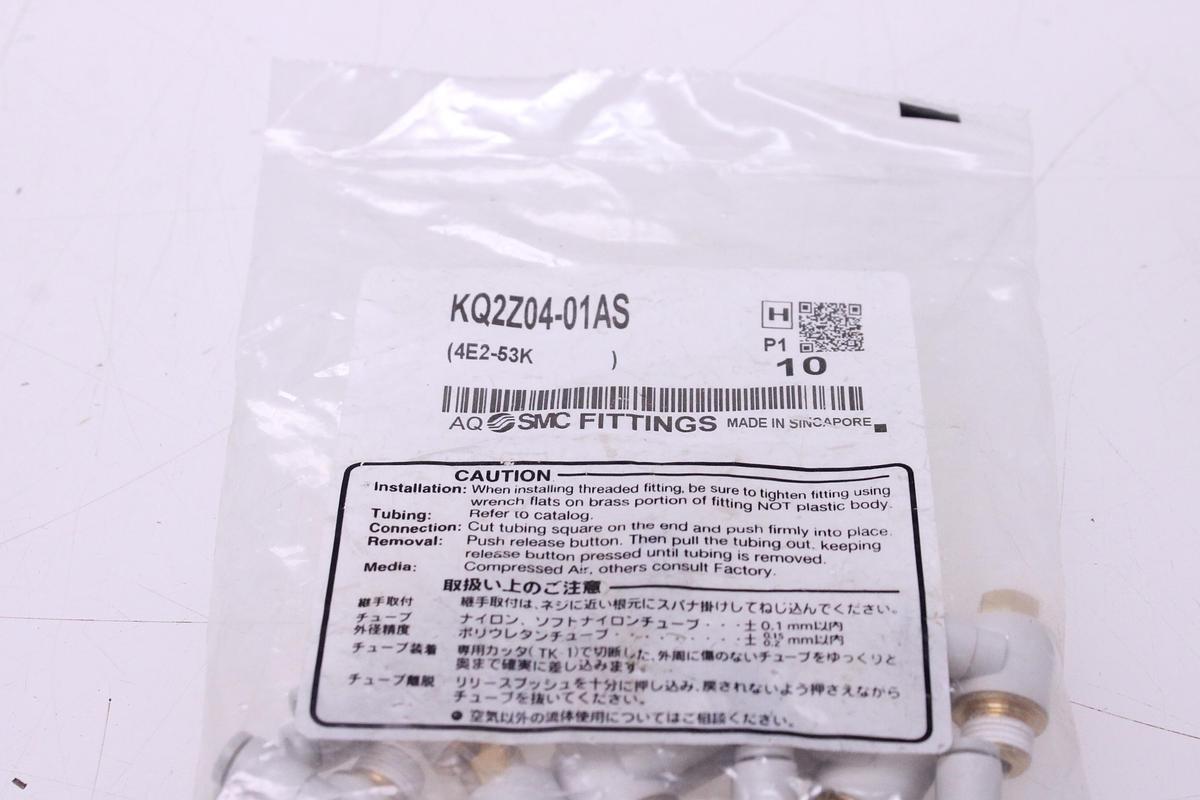 Usado Racores Conector Codo Tubo-Tubo M4 + Rosca 1/8" - 20 Unidades SMC KQ2Z04-01AS