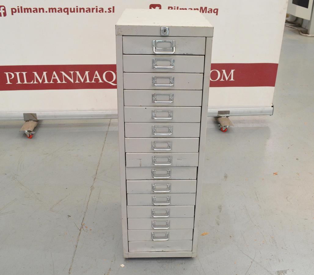 Usado Cajonera metálica con ruedas 280x410x880(h)mm