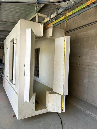 Usado Línea pintura en polvo con cabina y horno secado