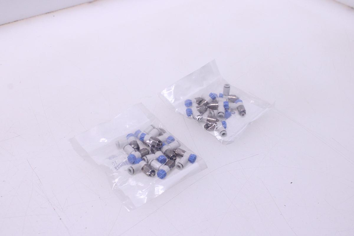 Usado Racores Regulador Caudal M4 + Rosca M5 x 0,8 - 20 Unidades SMC AS1211F-M5-04A