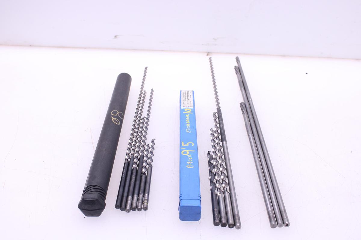 Usado Lote Brocas Largas de 8mm a 10 mm de diámetro