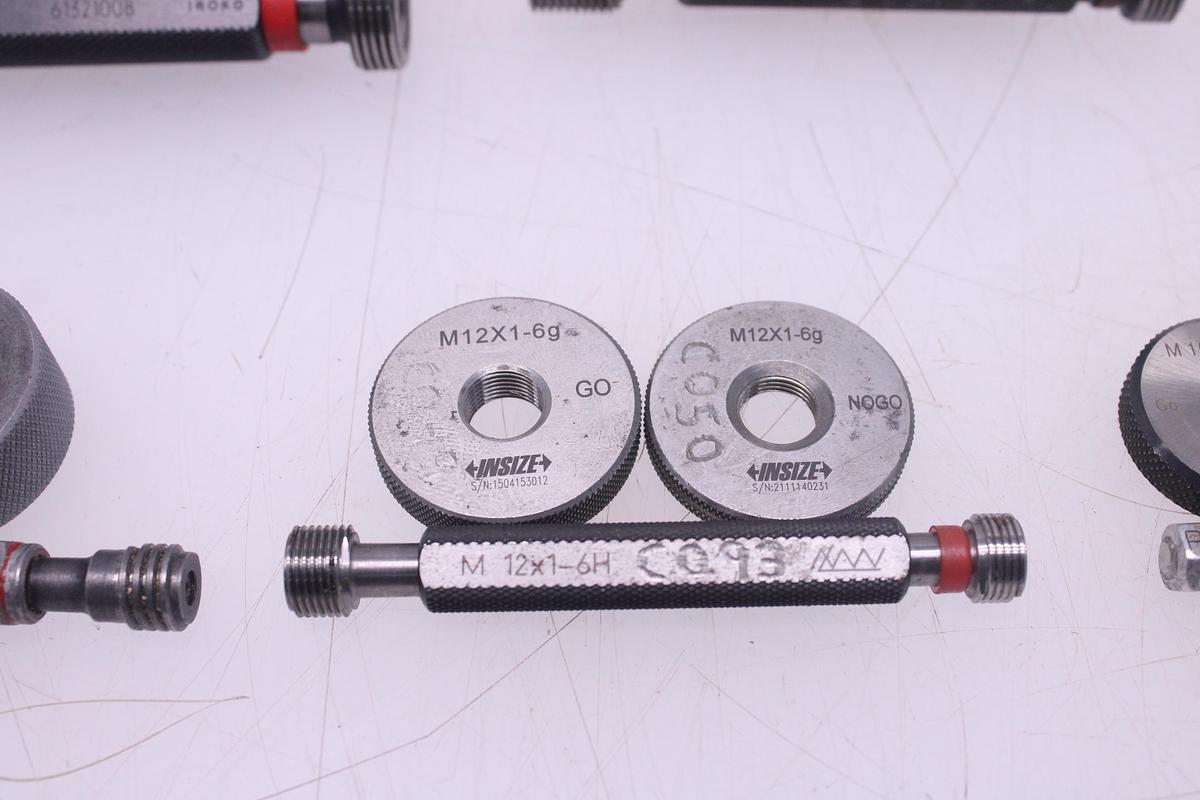 Usado Lote Calibres de Anillo Métrico + Tapones de Rosca GO / NOGO