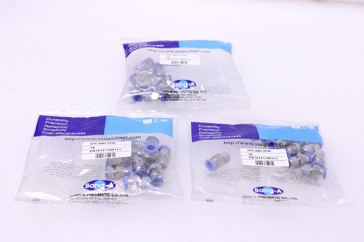 Usado Racores Conector Recto M8 + Rosca 1/2" - 30 Unidades Sang-A GPC 0802 EPNI