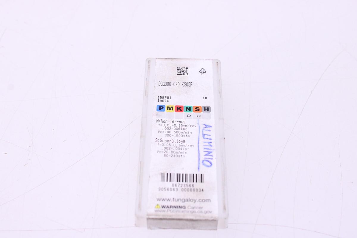 Usado Plaquitas de Widia Tungaloy DGG300-020