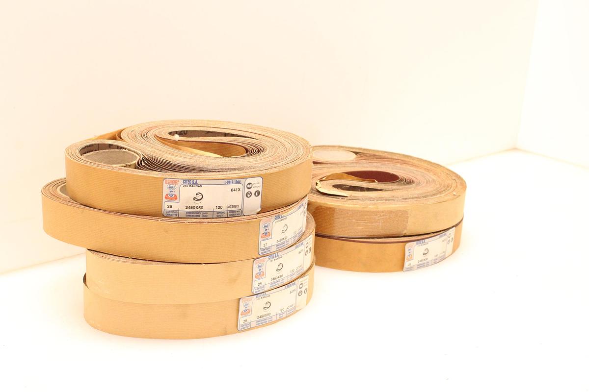 Usado Lote Bandas Abrasivas STARCKE ERSTA 2450x50 mm - 6 Paquetes