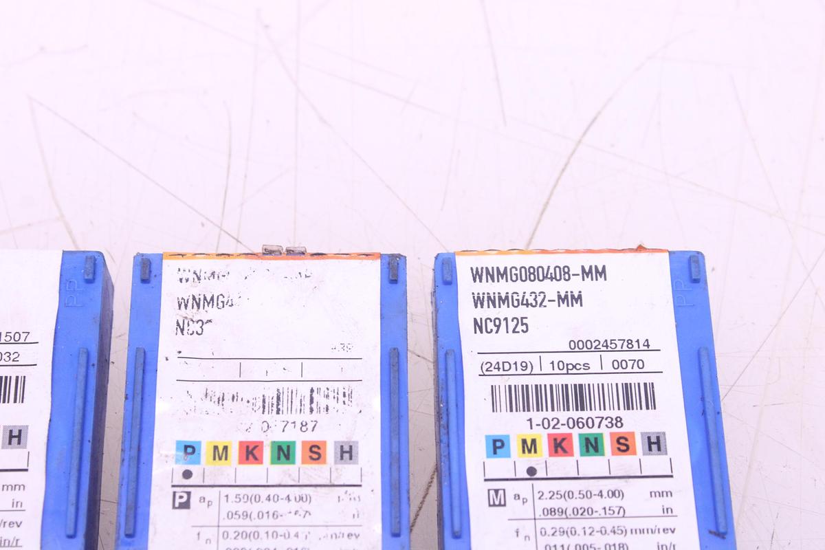 Usado Plaquitas de Widia Korloy WNMG080404 / WNMG080408