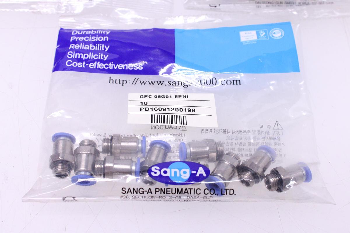 Usado Racores Conector Macho Recto M6 + Rosca 1/8" - 30 Unidades Sang-A GPC 06G01 EPNI