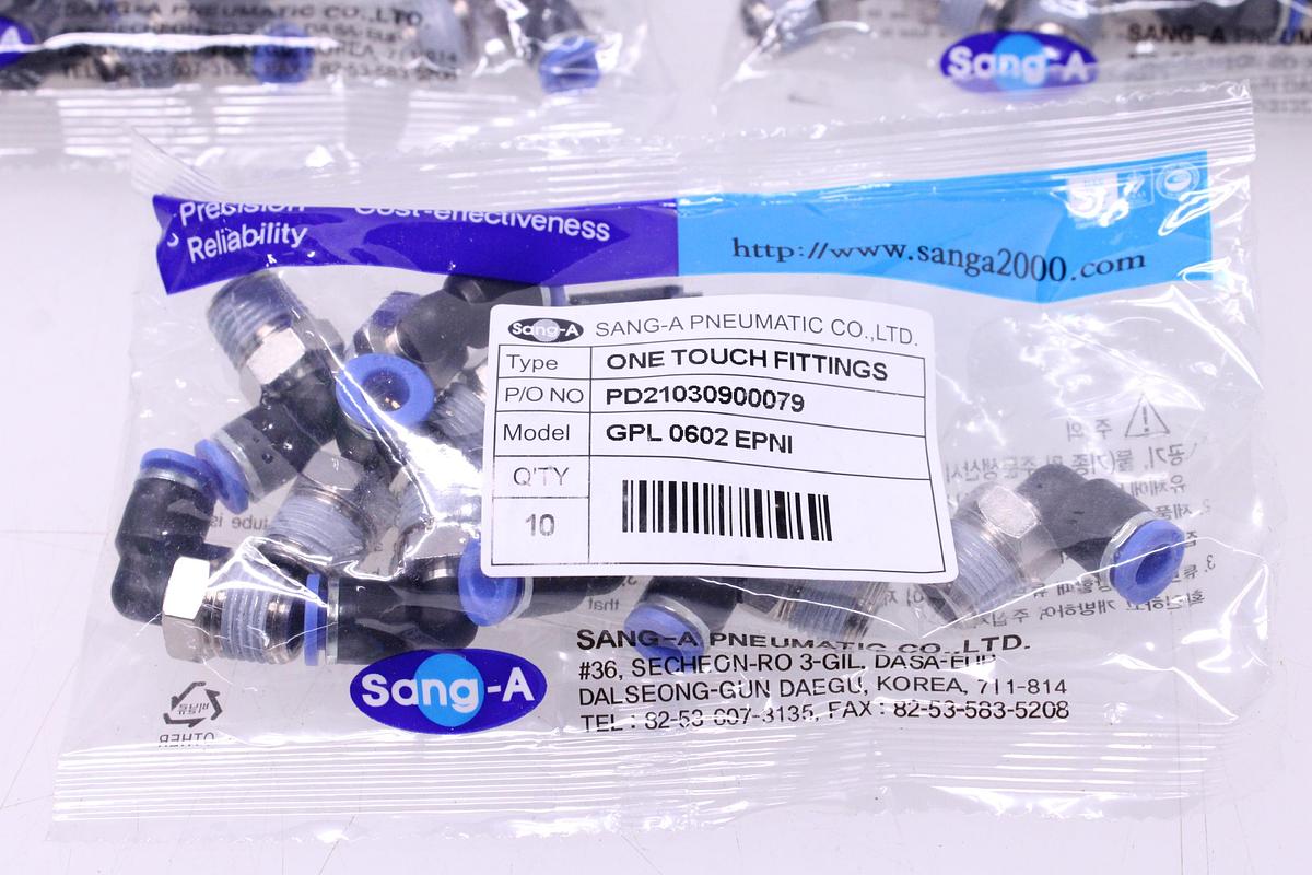 Usado Racores Codo M6 + Rosca 1/4" - 30 Unidades Sang-A GPL 0602 EPNI