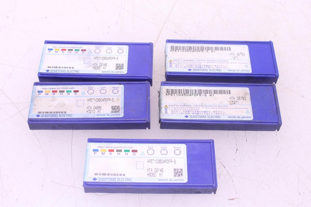 Usado Fresas 25 a 63mm Con Cono ISO 40 + Plaquitas de Widia APET103504
