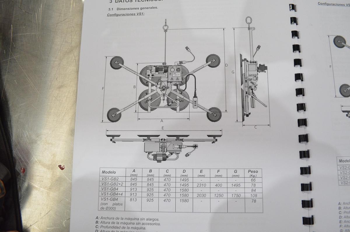 Usado Ventosas para cristal TECNOCAT VS1GB4 - Año 2015