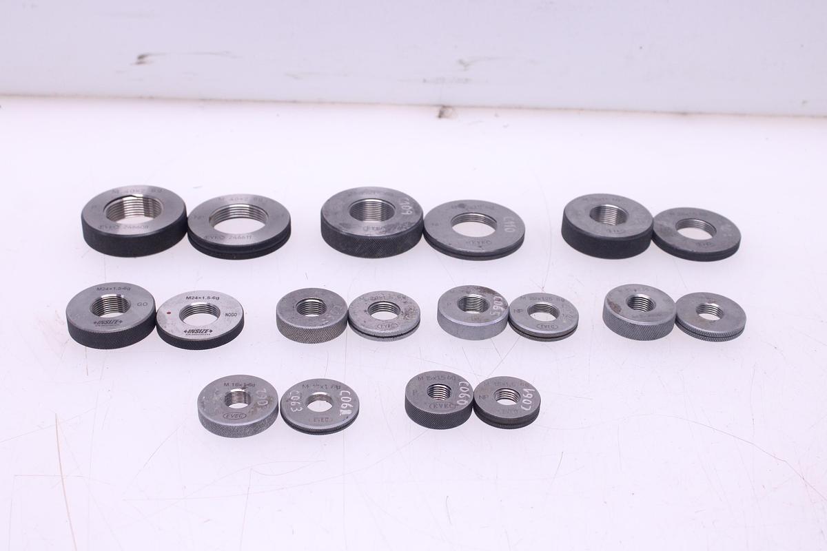 Usado Lote Calibre de Anillo fino Métrico - 18 Unidades