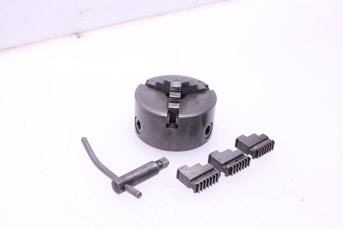 Usado Plato 3 Garras para Torno 93mm + Juego de Garras