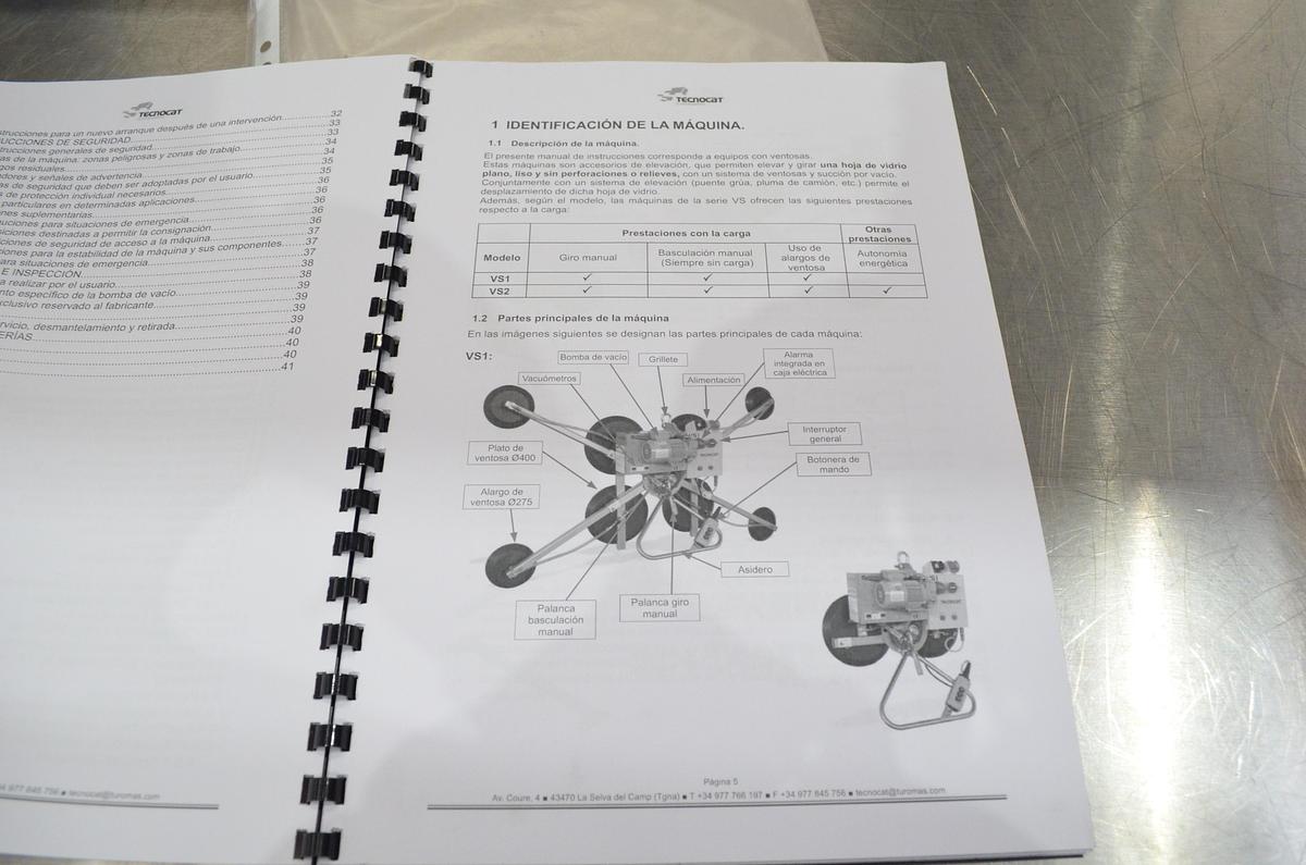 Usado Ventosas para cristal TECNOCAT VS1GB4 - Año 2015