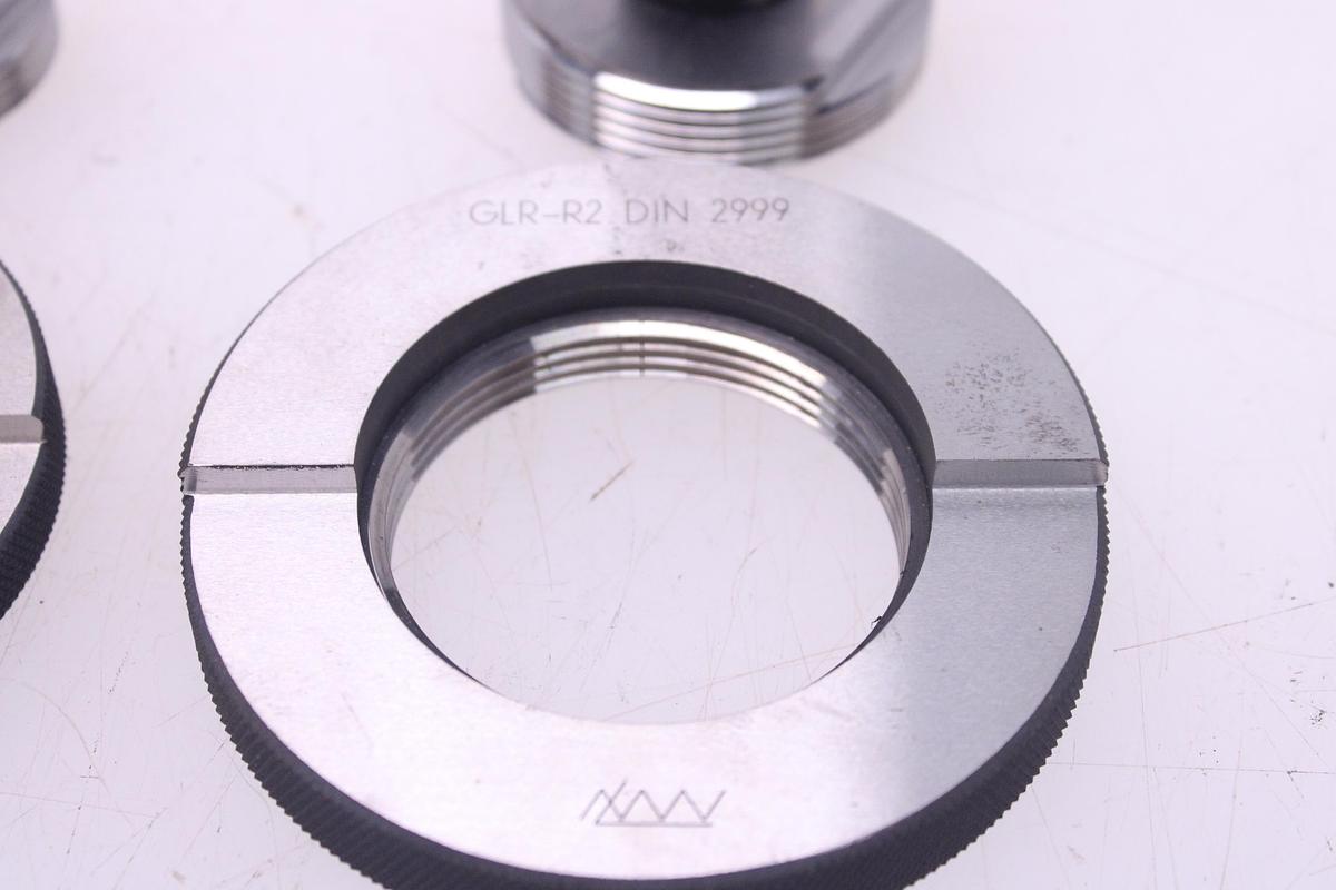 Usado Lote Calibre Anillo de Rosca + Tapón de Rosca DIN 2999