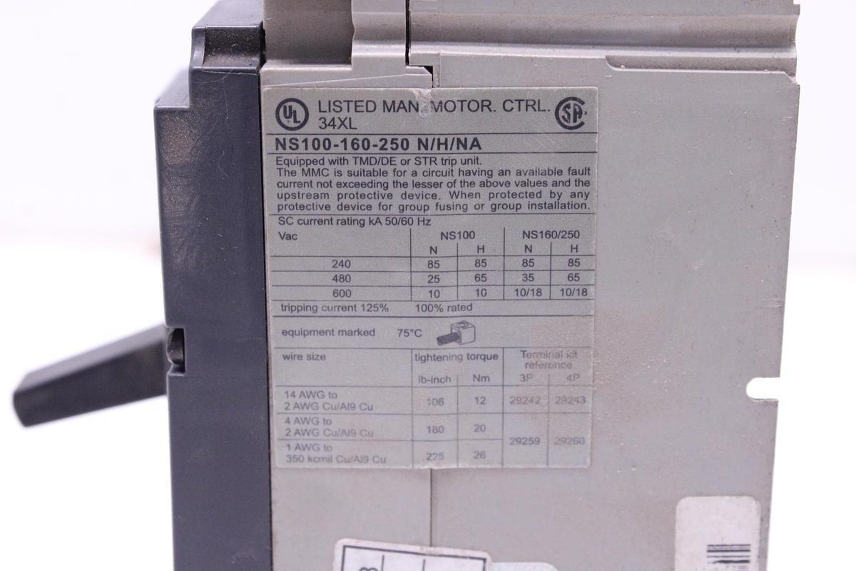 Usado Disyuntor Merlin Gerin Compact NS 250 N