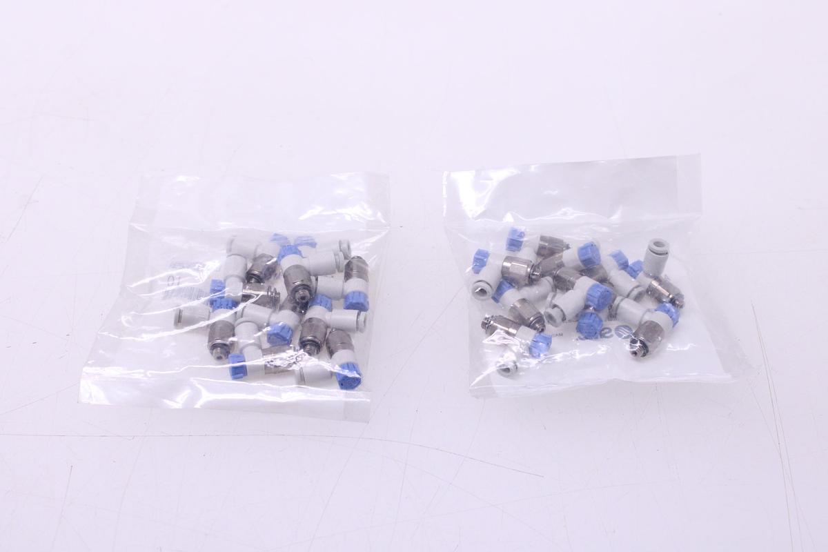 Usado Racores Regulador Caudal M4 + Rosca M5 x 0,8 - 20 Unidades SMC AS1211F-M5-04A