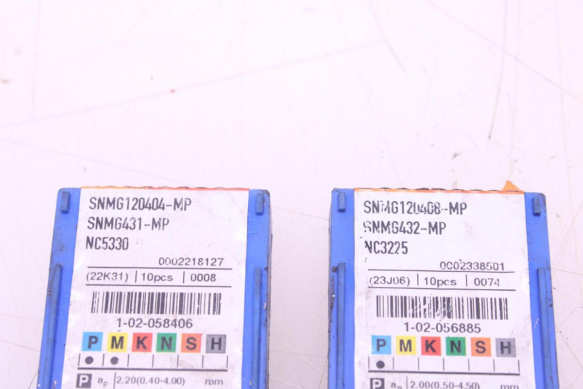 Usado Plaquitas de Widia Korloy SNMG120404 / SNMG120408