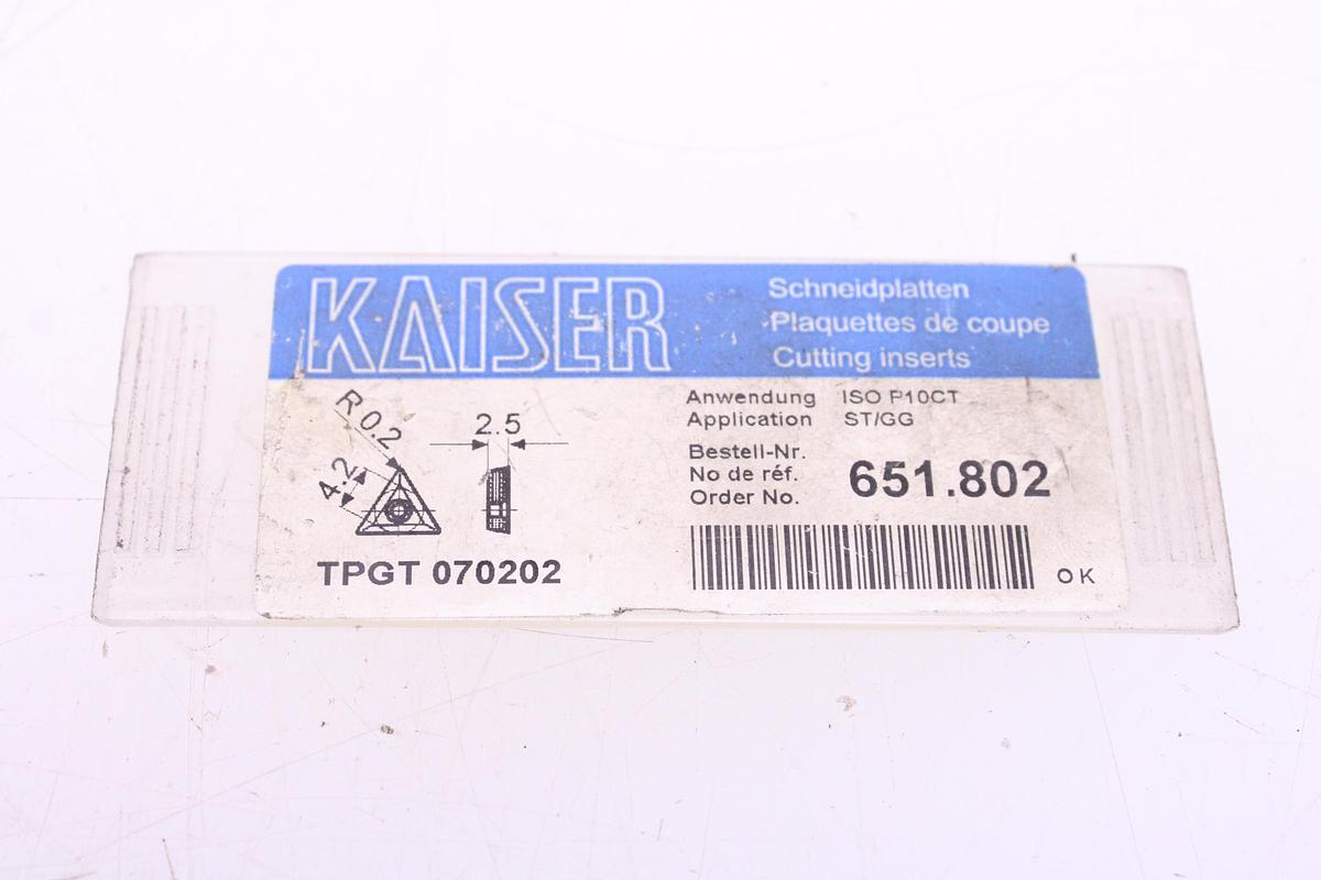 Usado Plaquitas de Widia Kaiser TPGT 070202