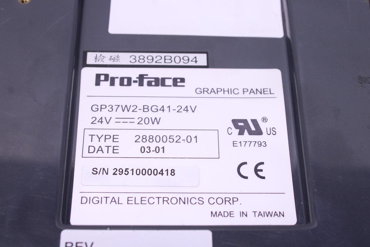 Usado Panel Control Pro-Face GP37W-BG41-24V