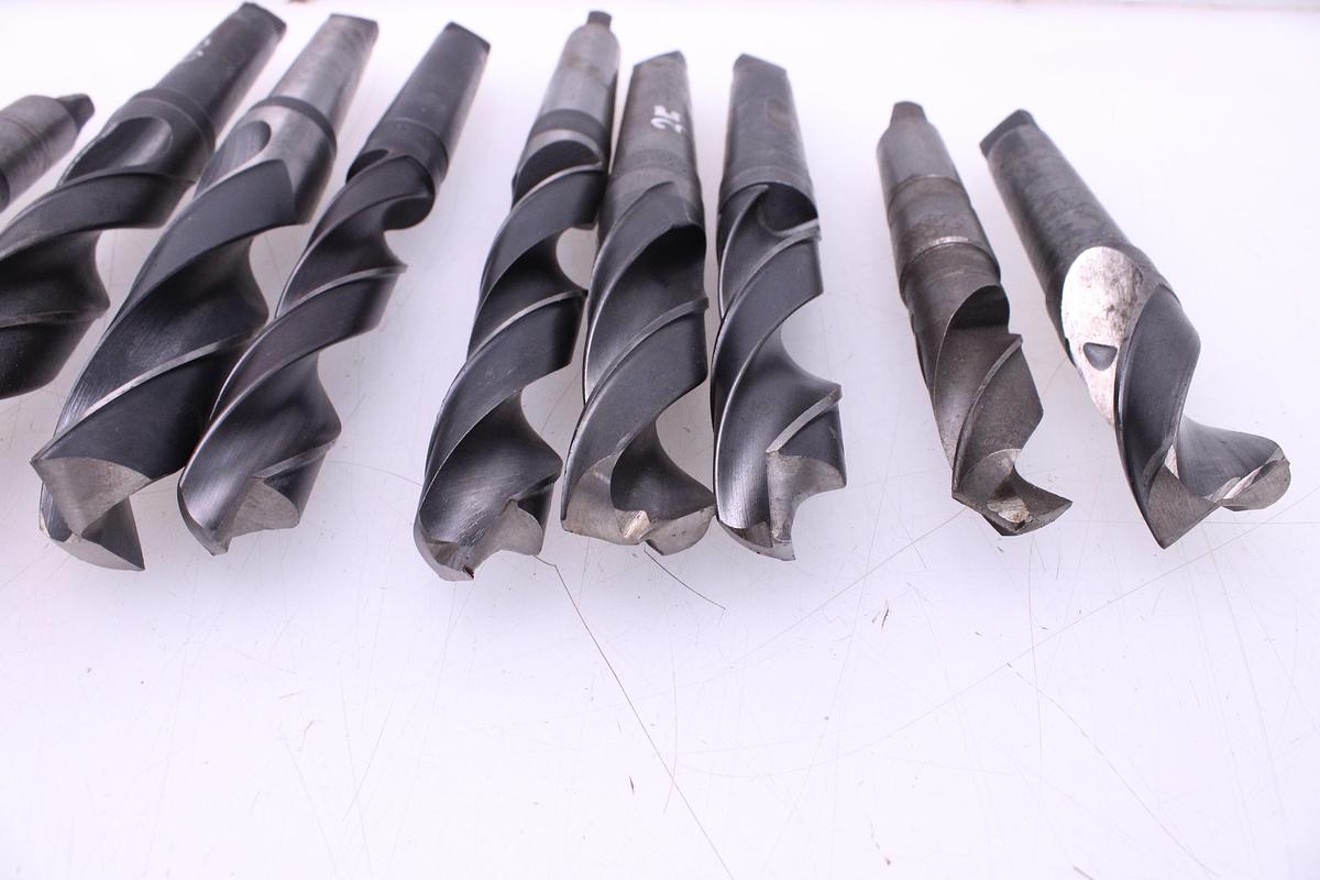 Usado Juego Brocas Metal 29,5 a 50mm Mango Cónico Morse MT4 - 15 Unidades