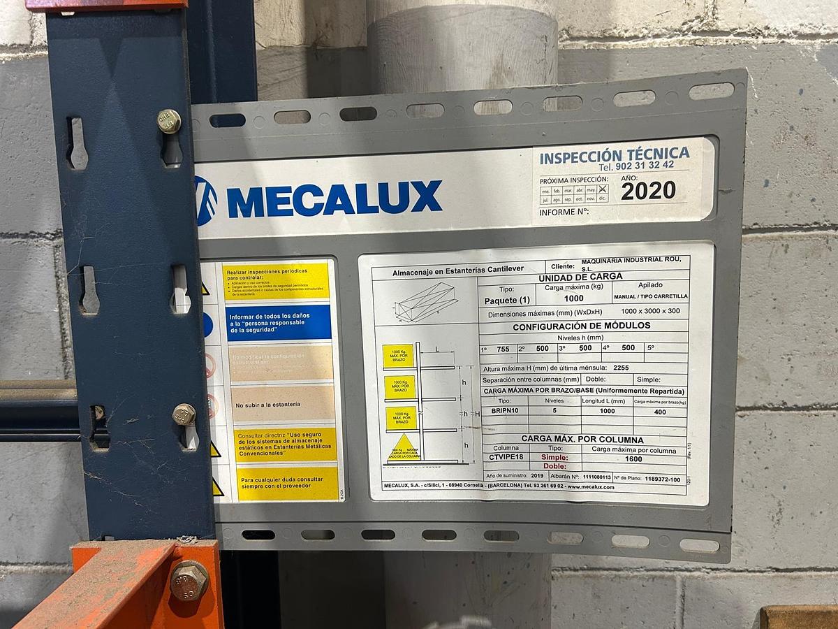 Usado Estanteria Cantilever Mecalux 6.000kg