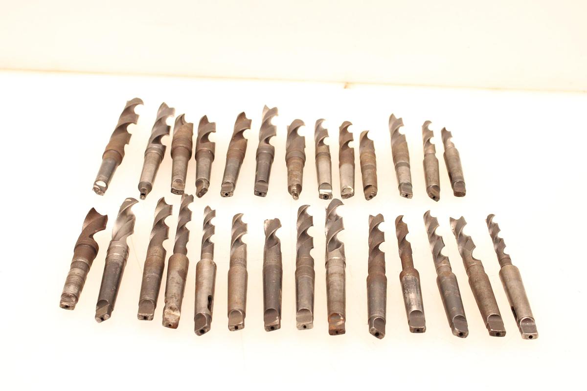 Usado 27 Brocas cono morse MT2 - 11,50 hasta 24,25mm